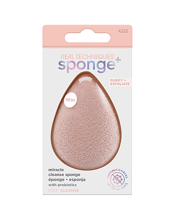 Real Techniques Sponge+ Miracle Cleanse Sponge - Спонж для умывания  - hairs-russia.ru
